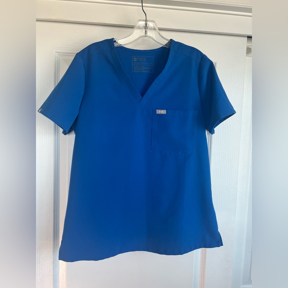 Figs Royal Blue top, medium